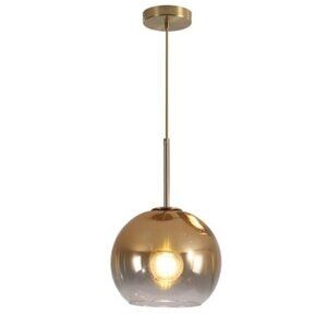 NEW KCO Lighting 1-Light Modern Glass Pendant Lights Large Gold Globe Pendant